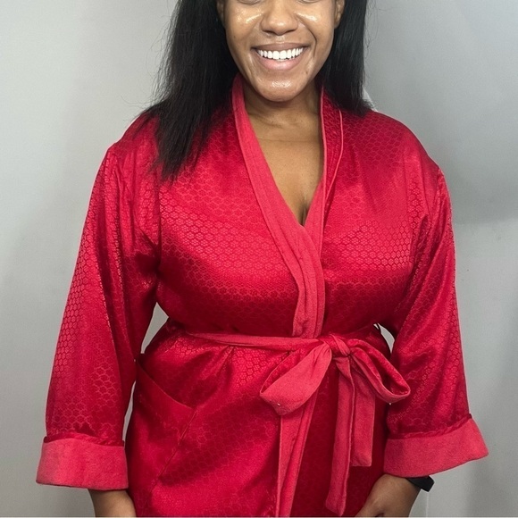 Vintage Victoria’s Secret gold label red robe loungewear terry cloth - Picture 10 of 12